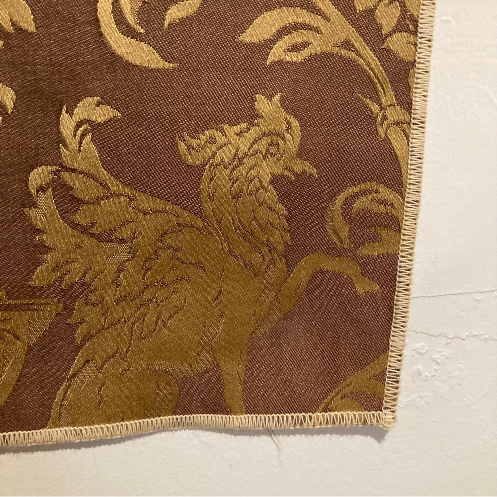 3 Griffin Damask Fabric Samples Brown Classical Remnant Memo Samples 2000s Vtg - Picture 8 of 15